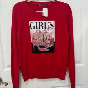 Love Culture Vibrant Red Graphic Top